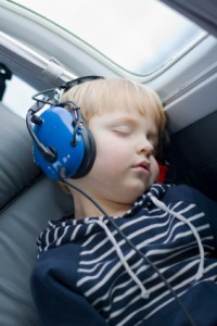 Headphones on plane