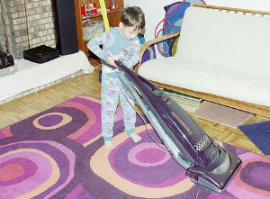 Vacuuming - teaching chores to children with special needs