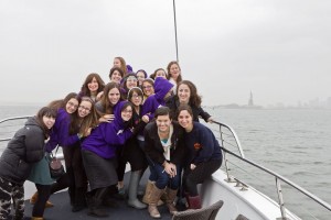 Volunteers on the boat Volunteers on the boat