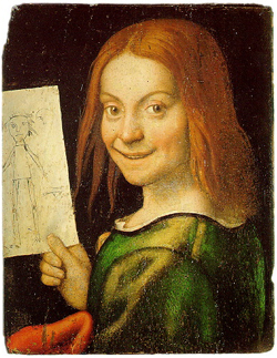 Boy with a puppet Boy with a puppet